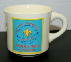 Vintage 1978 Boy Scouts Of America Expo Tall Pine Councils Scouting Ceramic Mug - £17.13 GBP