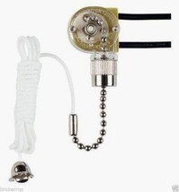 Pull Chain Switch Ceiling Fan Light Chrome Zing Ear ZE-109 Westinghouse 77022 - £12.81 GBP