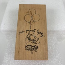 Take Yourself Lightly Rubber Stamp PSX Sugar & Mice K-2677 1999 Mouse Balloons - $11.87