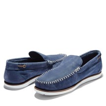Timberland Men&#39;s Atlantis Break Leather Boat Shoes Navy Blue  A2A8F  ALL SIZES - £62.90 GBP