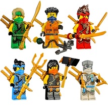 6Pcs Ninja Minifigures Tournament of Sources Arin Lloyd Nya Cole Kai Min... - $21.99