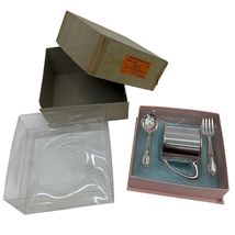 Vintage Oneida London Town Silverplate Child’s Cup, Baby Spoon &amp; Fork Se... - $27.61