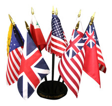 Flags of Our Country - 4&quot; x 6&quot; Historical Stick Flag Set (10 Flags) - £33.57 GBP