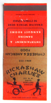 Rickashaw Charlie&#39;s - Portland, Oregon Chinese Restaurant 30FS Matchbook Cover - £1.41 GBP