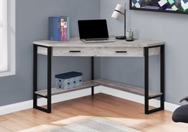 Monarch Specialties I 7505 42 in. Grey Reclaimed Wood Corner Computer Desk - £343.11 GBP
