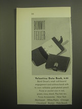1960 Bonwit Teller Bond Street Engagement and Address Book Ad - Valentine Date - £11.71 GBP