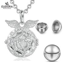 capsule ball Urn cage Ashes Pendant angel wing Crystal cage cremation memorial a - £22.40 GBP