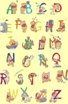 Counted cross stitch pattern alphabet winnie characters 330*504 stitches... - $3.99