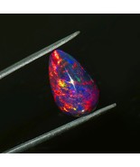 Natural Ethiopia Black Fire Opal Pear Shape Loose Gemstone For Jewelry M... - $95.53 CAD
