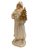 Father Christmas Figure Resin Of White/Silver 11" - €13,75 EUR