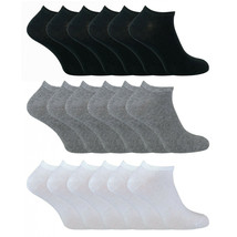  No Show Socks (3 Pack)   Low Cut Ankle Socks Size 5-11 Gray Black White... - $239.86 MXN