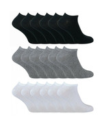  No Show Socks (3 Pack)   Low Cut Ankle Socks Size 5-11 Gray Black White... - $13.50