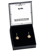 Special Wife Sunflower Earrings, You&#39;re All My Lady Need to Lead a Happy Fulfill - £39.12 GBP