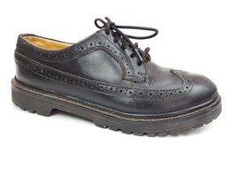 Skechers Black Brogue Leather Wing Tip Oxford Men&#39;s US 9 - £39.05 GBP