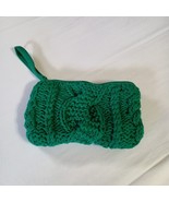 Knitted Green Yarn Wristlet Purse/Bag Zip Closure Stylish Retro Panache ... - $231.83 MXN