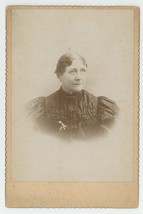 Antique 1898 Cabinet Card Lovely Woman Named Mrs. Stanley. Edison Delta, PA - £7.41 GBP
