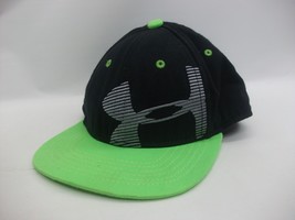 Under Armour Youth Hat Black Green Youth S/M Stretch Fit Cap - $19.99