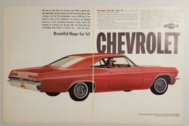 1965 Print Ad Chevrolet Impala Super Sport Coupe Red Car Chevy - £14.48 GBP