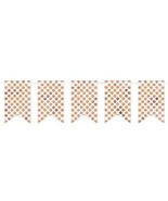 Pennant Banner Rose Gold Dots 12 Pennants and 20 Feet of Ribbon New - $55.11 MXN