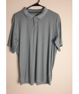 Columbia men&#39;s omni shade sun protection polo shirt striped size L/G - $308.61 MXN
