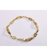 Ägyptisches gestempeltes 18 Karat Gold Armband ANKH Schlüssel des Lebens... - £759.16 GBP