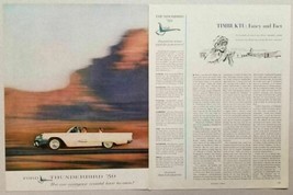 1959 Print Ad The &#39;59 Ford Thunderbird Convertible T-Bird Powered for Action - £9.08 GBP