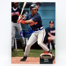 1992 Stadium Club #730 Ron Gant Autograph SIGNED Atlanta Braves Card - $3.49