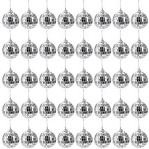 40 Pack Mirror Disco Ball, 2 Inch Silver Hanging Disco Light Mirror Ball With At - £27.16 GBP