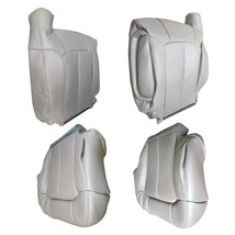 Bottom&amp;Back Leather Seat Cover for Chevy Silverado GMC Sierra Gray 1999-... - $86.13