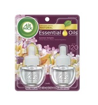 Air Wick Essential Oils Refill, White Flowers &amp; Melon, Pack of 2, (.67 F... - £8.62 GBP