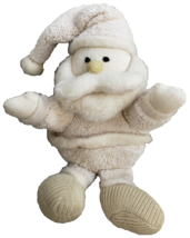 Santa Claus Plush Snow White Terry Cloth Christmas Shelf Sitter Dan Dee Beanie - £13.12 GBP