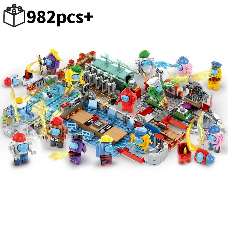 Space Werewolf Killing Building Blocks Sets Ghost Dinting Game Scene -982pcs - £30.05 GBP