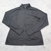 Tek Gear Jacket Womens M Black Long Sleeve Turtle Neck Full Zip Pockets Athletic - £23.35 GBP