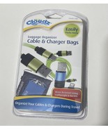 Cloudz Luggage Organizer Cable & Charger Bags 2 Water Resistant LOT of 2, 4 Bags