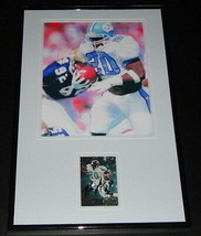Natrone Means Signed Framed 11x17 Photo Display Chargers North Carolina UNC - £55.21 GBP