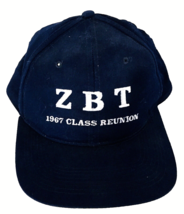 Zeta Beta Tau ZBT 1967 Class Reunion Men&#39;s Snap Back Hat Cap Navy Triangle Hdwr - £9.19 GBP