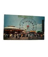 NEW YORK CONEY ISLAND WONDER WHEEL &amp; WARDS KIDDIE PARK PUBLISHED CIRCA 1955 - $5.82