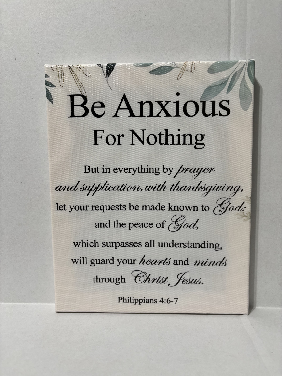 Be Anxious For Nothing Canvas Wall Art - $17.00