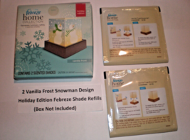 (2) Febreze Flameless Luminary Shade Refills Vanilla Frost Snowman Design No Box - $17.59