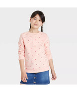 Cat &amp; Jack™ Girls&#39; Peach Crewneck Fleece Pullover Sweatshirt - Size: XL ... - £6.89 GBP