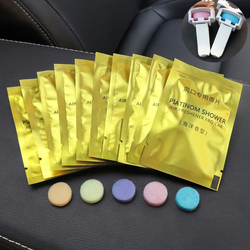 5/10Pcs Car Air Vent Clip Freshener Refills Solid Fragrance Replacement Pads - £12.21 GBP+