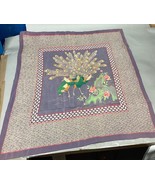 Vintage Peacocks 100% Silk Scarf - 34x30” - $363.64 MXN