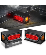 LED Trailer Steel Housing Box License Plate Bracket Kit 6&quot; Oval Light DO... - €44,49 EUR