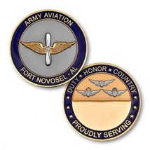 ARMY AVIATION FORT NOVOSEL ALABAMA 1.75&quot; CHALLENGE COIN - $34.99