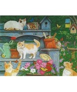 Cats &amp; Butterflies Kittens 100 pc Bagged Boxless Jigsaw Puzzle NO BOX - £7.87 GBP