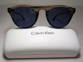 Calvin Klein CK20701S Taupe Blue Horn New Men&#39;s Sunglasses - $296.01