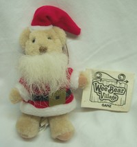GANZ 1995 Wee Bear Village KRINGLE SANTA BEAR 6&quot; Plush STUFFED TOY Ornament - $14.85