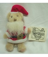 GANZ 1995 Wee Bear Village KRINGLE SANTA BEAR 6&quot; Plush STUFFED TOY Ornament - $20.84 CAD