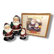 Vintage Grandeur Noel 3 Piece Old World Santa Figurine Set Original Box 1999 S0 - £56.25 GBP