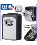 4 Digit Combination Key Lock Box Wall Mount Safe Security Storage Case O... - £28.76 GBP